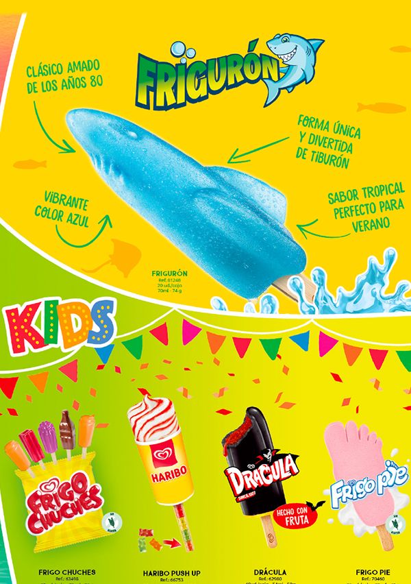Frigurón, Frigochuches, Haribo, Drácula, FrigoPie